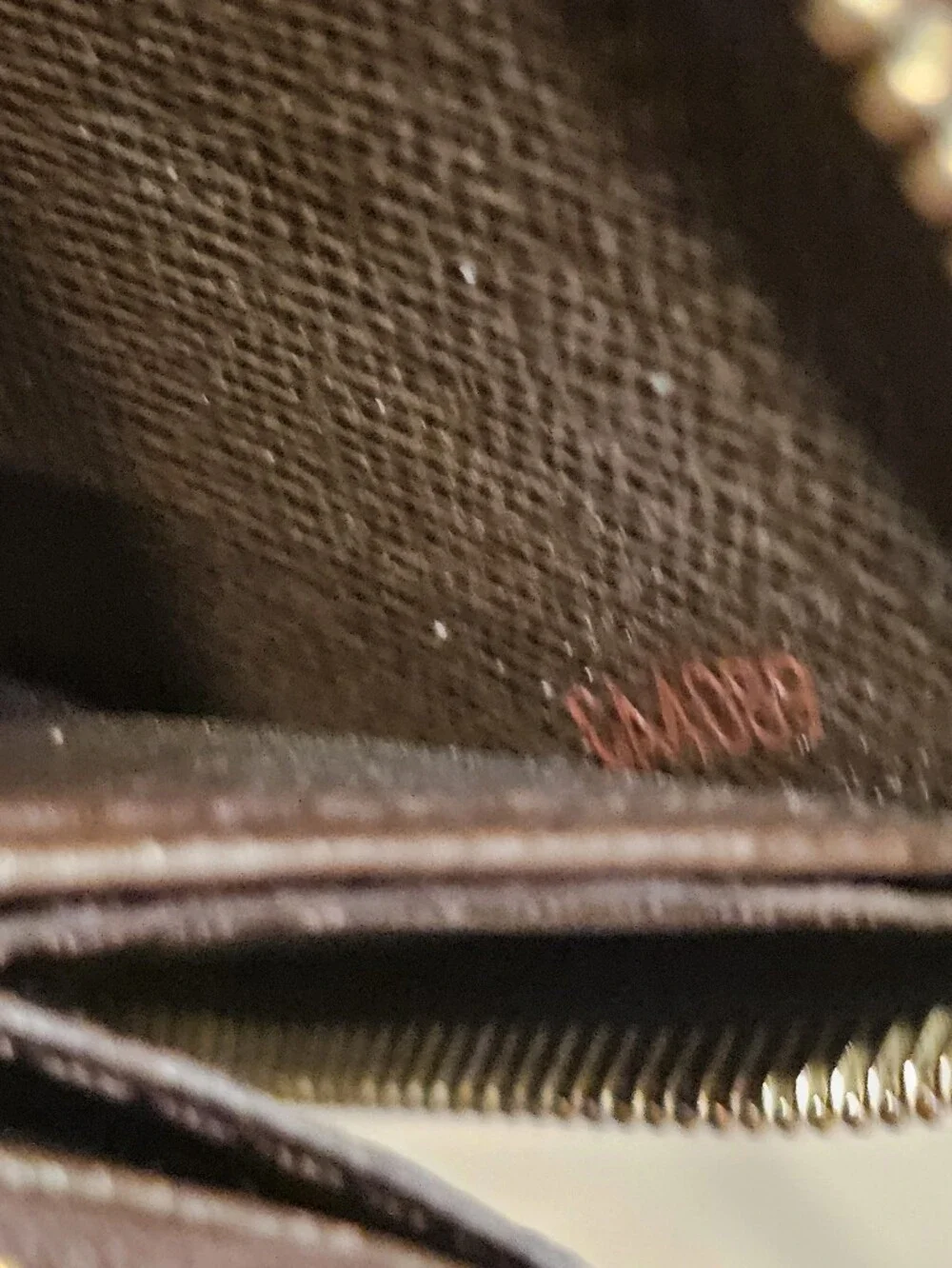 Louis Vuitton Damier Ebène Zip-Around Wallet with Gold Hardware